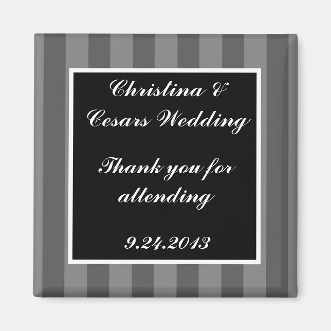 Imã Ímã de Anúncio 2"x2" Preto Cinza com Enfeite (Frente)