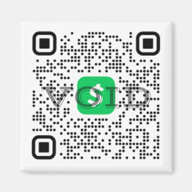 Imã Ímã de Aplicativo de Dinheiro com Código QR (Frente)
