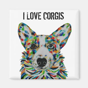 Imã Ímã de Arte de Cachorro Corgi