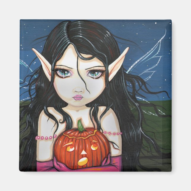 Imã Ímã de Arte de Fada de Halloween Gótica (Frente)