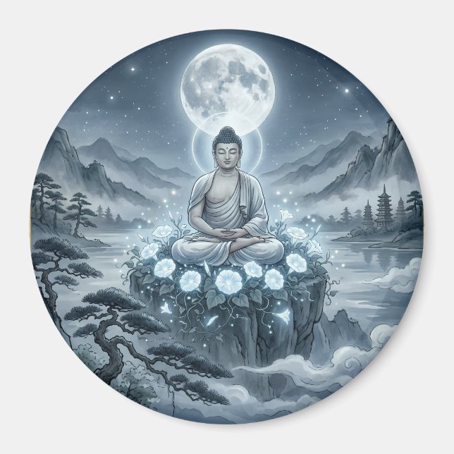 Imã Ímã de Arte de Meditação Gautam Buddh - Dham Pacíf (Frente)
