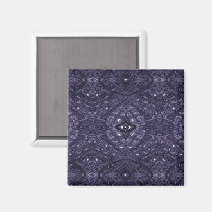 Imã Ímã de Arte em Tinta Alcoólica Abstrata Roxo Labir