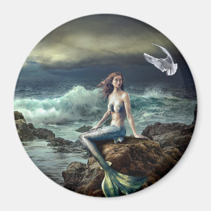 Imã Ímã de Arte Fantasia Fada Conto de Fadas Sereia