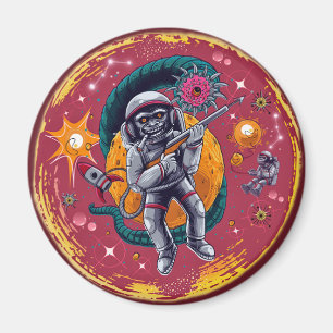 Imã Ímã de Astronauta Chimpancé Espacial - Ficção Cien