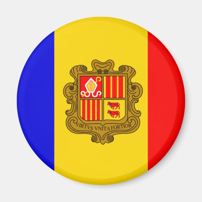 Imã ímã de bandeira andorra (Frente)