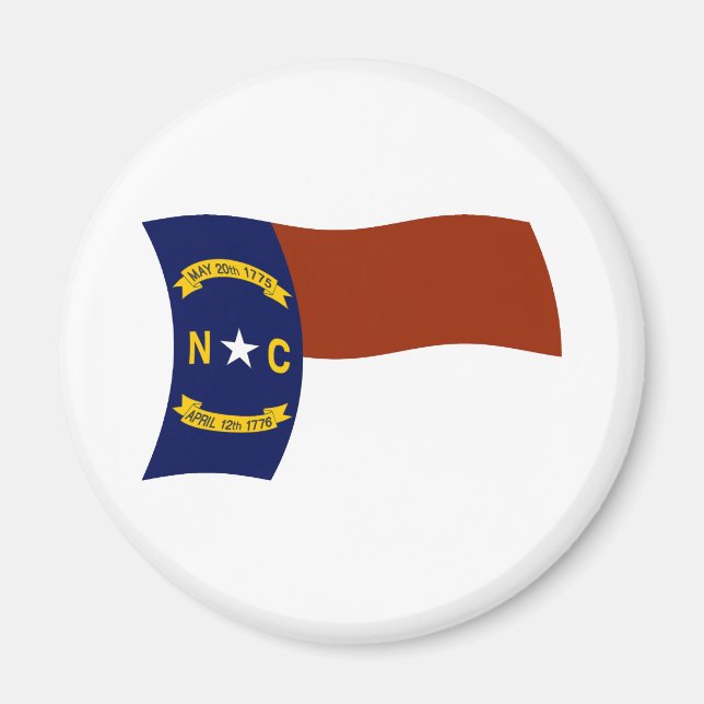 Imã Ímã de Bandeira da Carolina do Norte (Frente)
