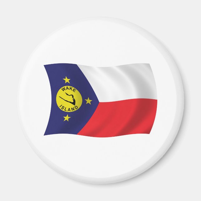 Imã Ímã de Bandeira da Ilha Wake (Frente)