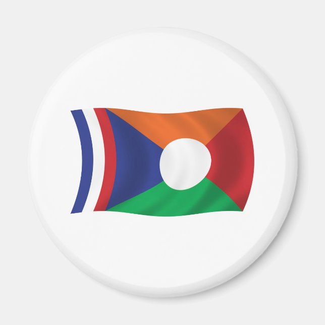 Imã Ímã de Bandeira da Reunião (Frente)