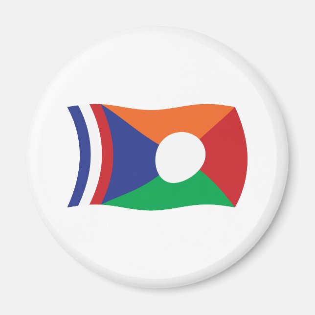 Imã Ímã de Bandeira da Reunião (Frente)