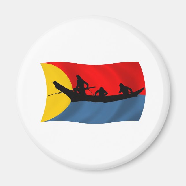 Imã Ímã de Bandeira da Tribo Clatsop (Frente)