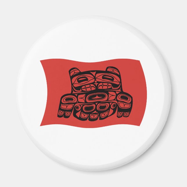 Imã Ímã de Bandeira da Tribo Skagit (Frente)