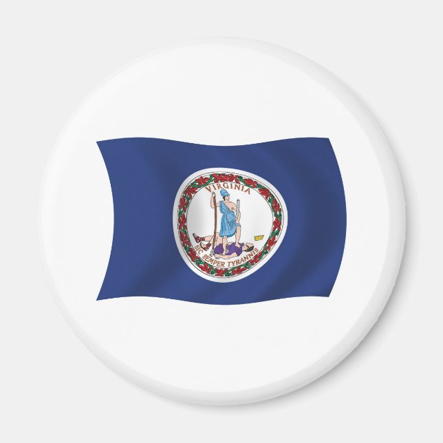 Imã Ímã de Bandeira da Virgínia (Frente)
