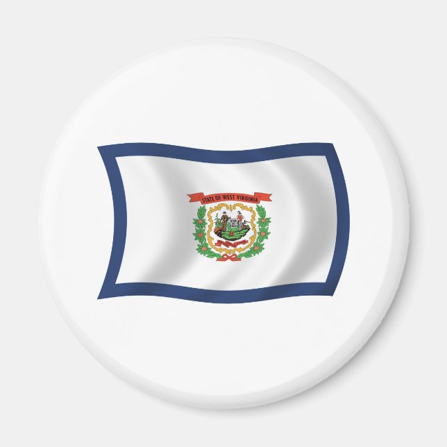 Imã Ímã de Bandeira da Virgínia Ocidental (Frente)