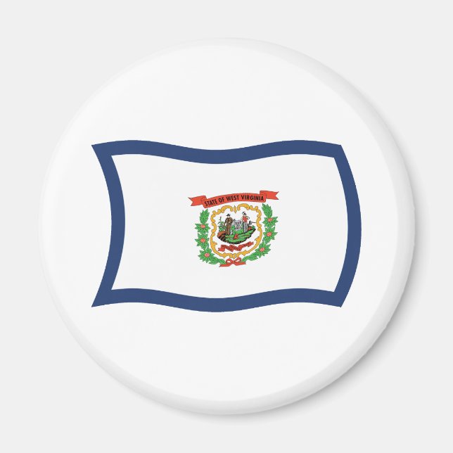 Imã Ímã de Bandeira da Virgínia Ocidental (Frente)