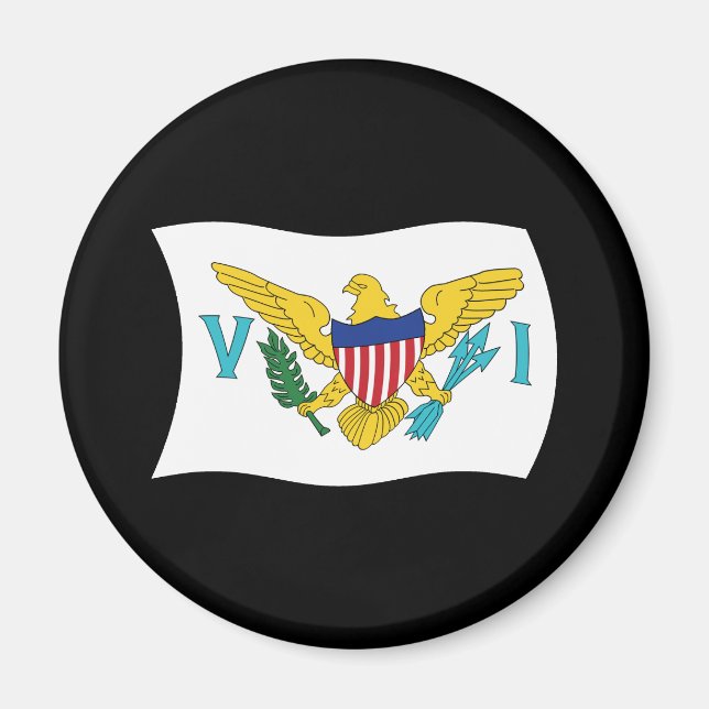 Imã Ímã de Bandeira das Ilhas Virgens Americanas (Frente)