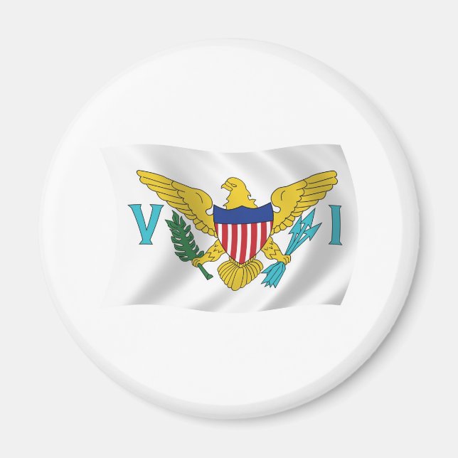 Imã Ímã de Bandeira das Ilhas Virgens dos EUA (Frente)