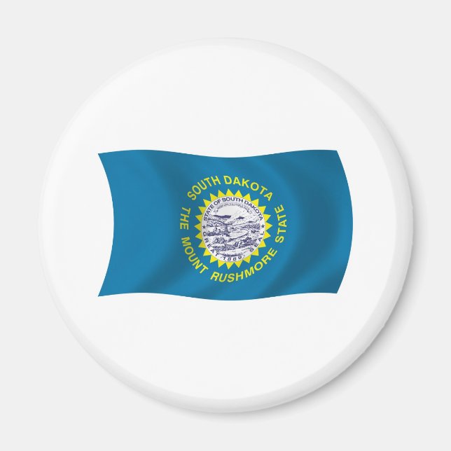 Imã Ímã de Bandeira de Dakota do Sul (Frente)