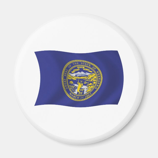Imã Ímã de Bandeira de Nebraska (Frente)