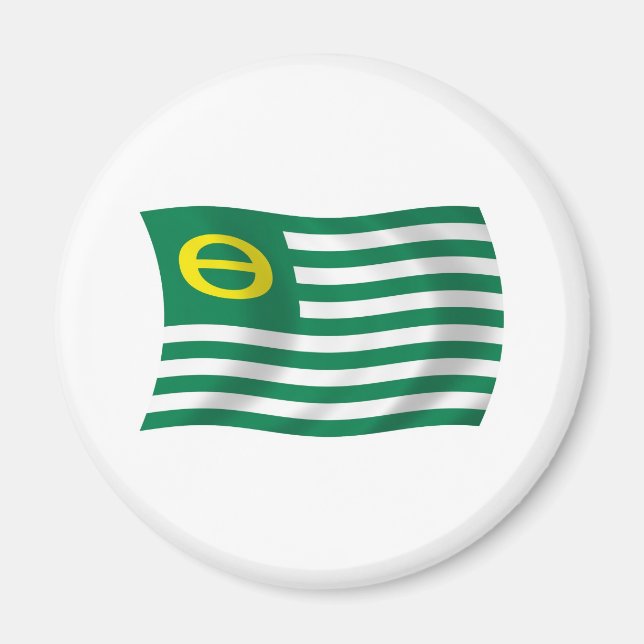 Imã Ímã de Bandeira do Movimento Ecológico (Frente)