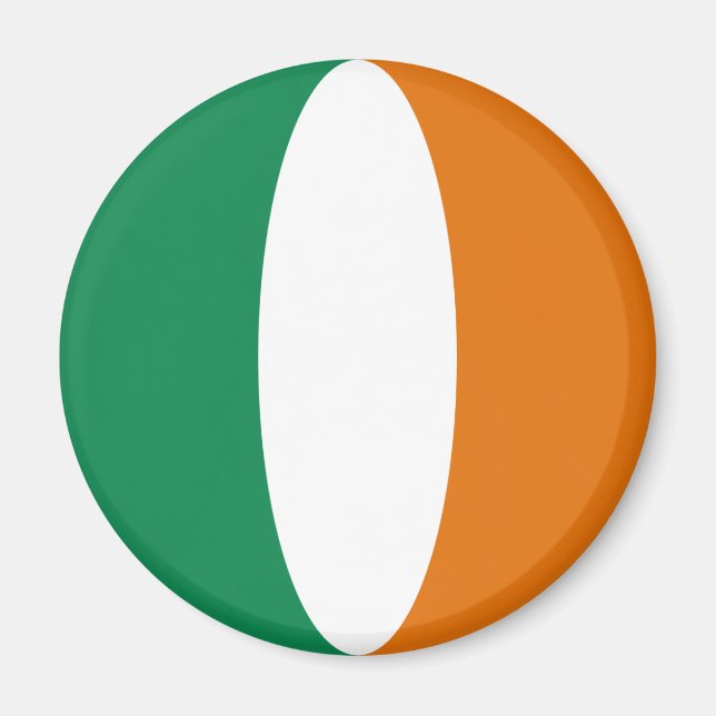 Imã Ímã de Bandeira Fisheye da Irlanda (Frente)