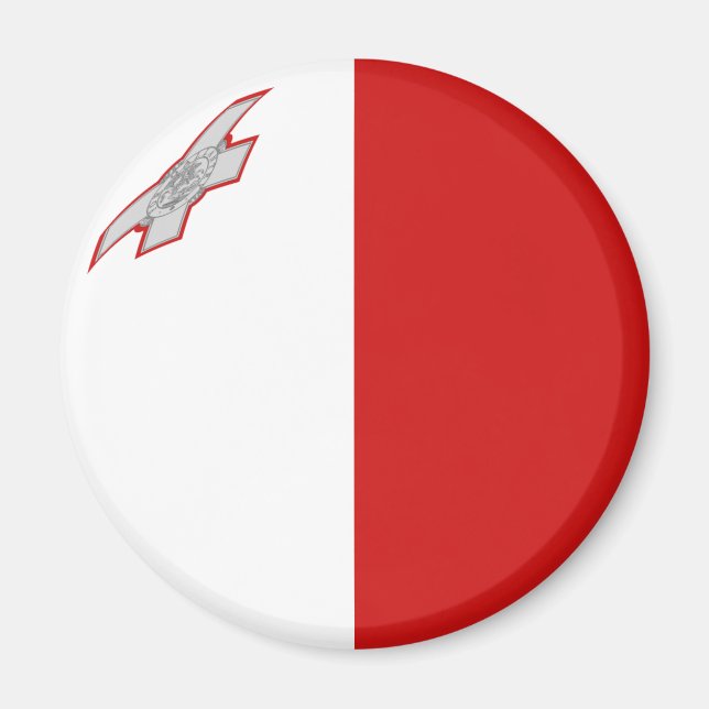 Imã Ímã de Bandeira Fisheye de Malta (Frente)