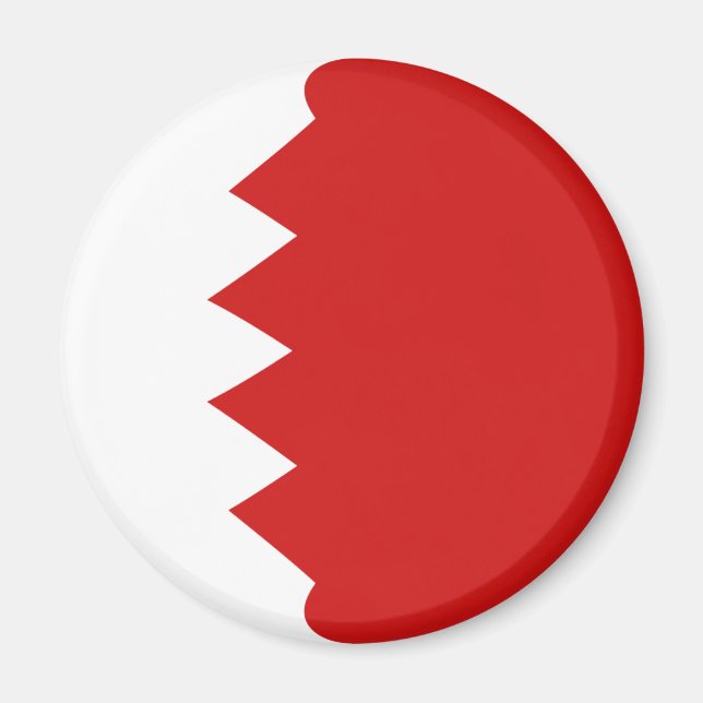 Imã Ímã de Bandeira Fisheye do Bahrein (Frente)