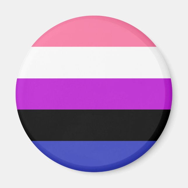 Imã Ímã de Bandeira LGBT Genderfluid (Frente)