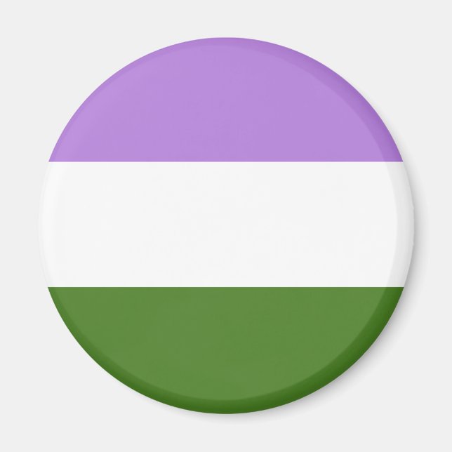 Imã Ímã de Bandeira LGBT Genderqueer (Frente)