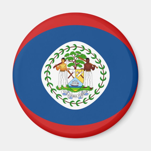 Imã Ímã de Bandeira Olho de Peixe Belize (Frente)