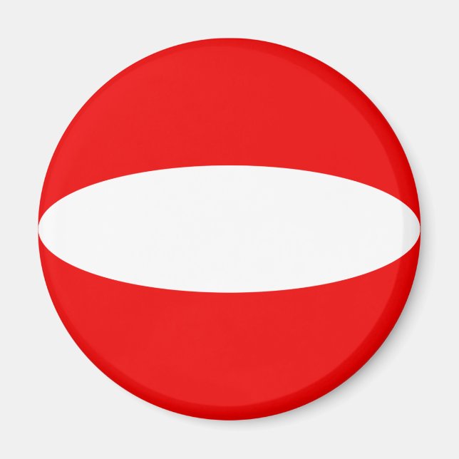 Imã Ímã de Bandeira Olho de Peixe da Áustria (Frente)