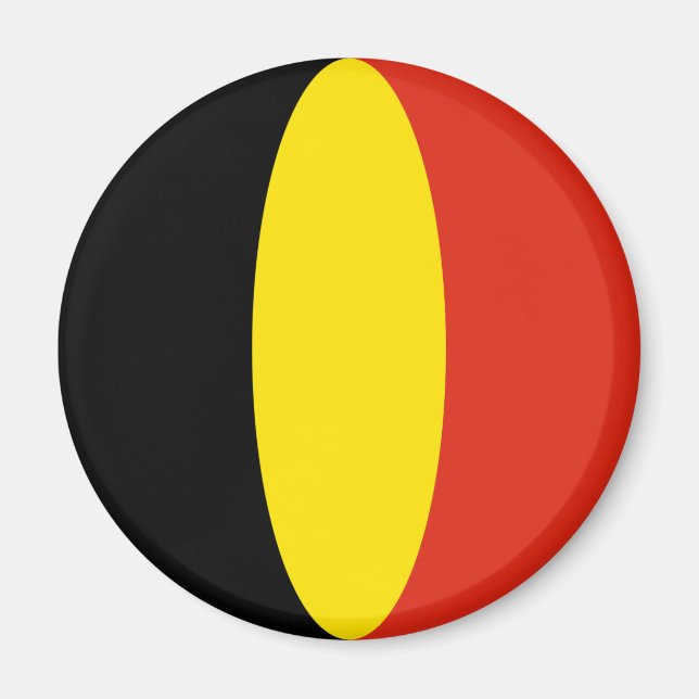 Imã Ímã de Bandeira Olho de Peixe da Bélgica (Frente)