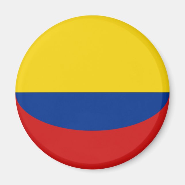 Imã Ímã de Bandeira Olho de Peixe da Colômbia (Frente)
