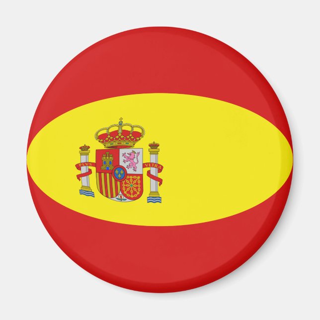 Imã Ímã de Bandeira Olho de Peixe da Espanha (Frente)