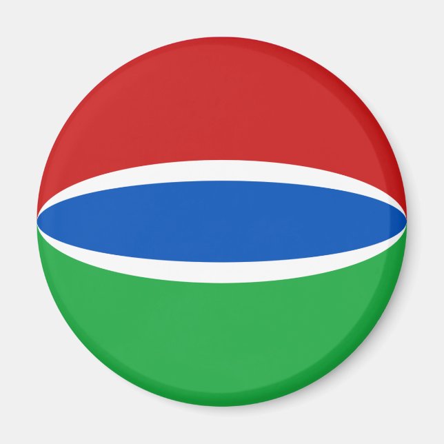 Imã Ímã de Bandeira Olho de Peixe da Gâmbia (Frente)