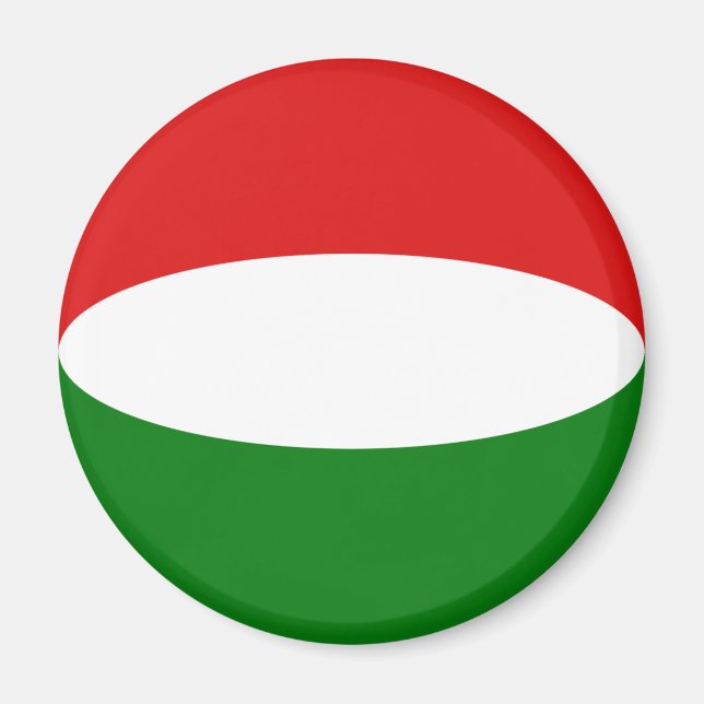 Imã Ímã de Bandeira Olho de Peixe da Hungria (Frente)