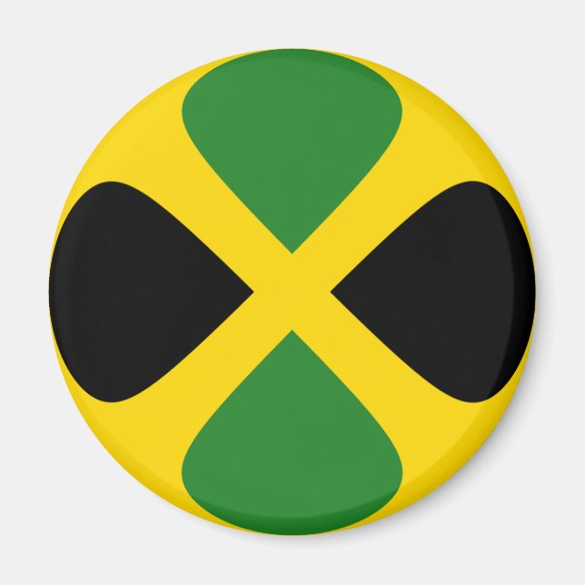 Imã Ímã de Bandeira Olho de Peixe da Jamaica (Frente)