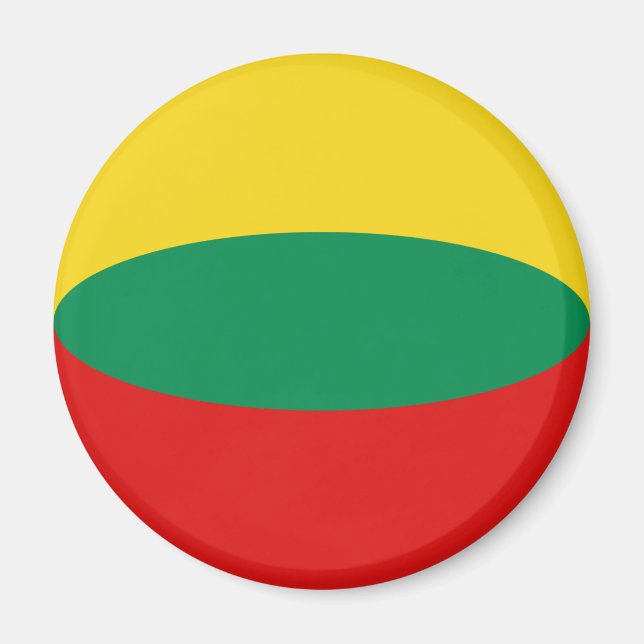 Imã Ímã de Bandeira Olho de Peixe da Lituânia (Frente)