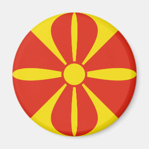 Imã Ímã de Bandeira Olho de Peixe da Macedônia do Nort