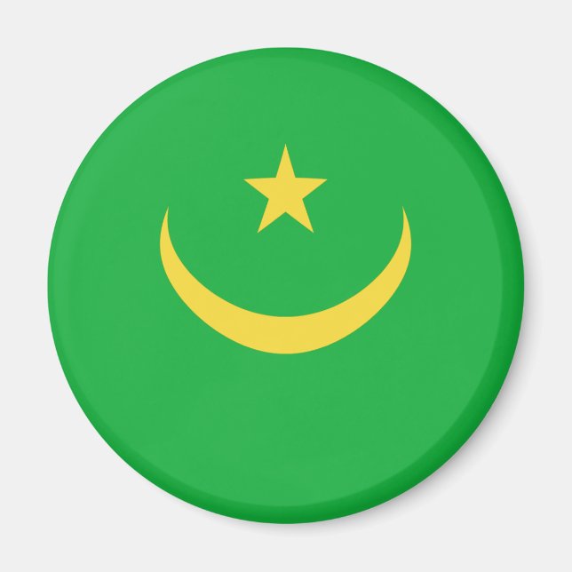 Imã Ímã de Bandeira Olho de Peixe da Mauritânia (Frente)