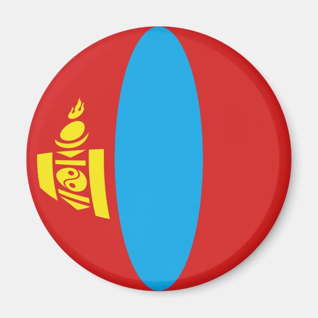 Imã Ímã de Bandeira Olho de Peixe da Mongólia (Frente)