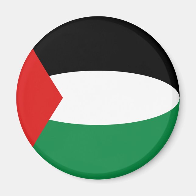 Imã Ímã de Bandeira Olho de Peixe da Palestina (Frente)
