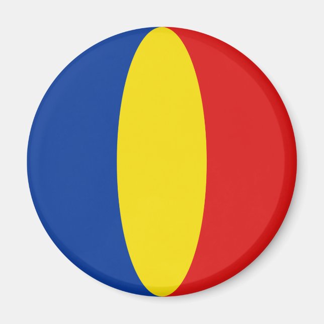 Imã Ímã de Bandeira Olho de Peixe da Romênia (Frente)
