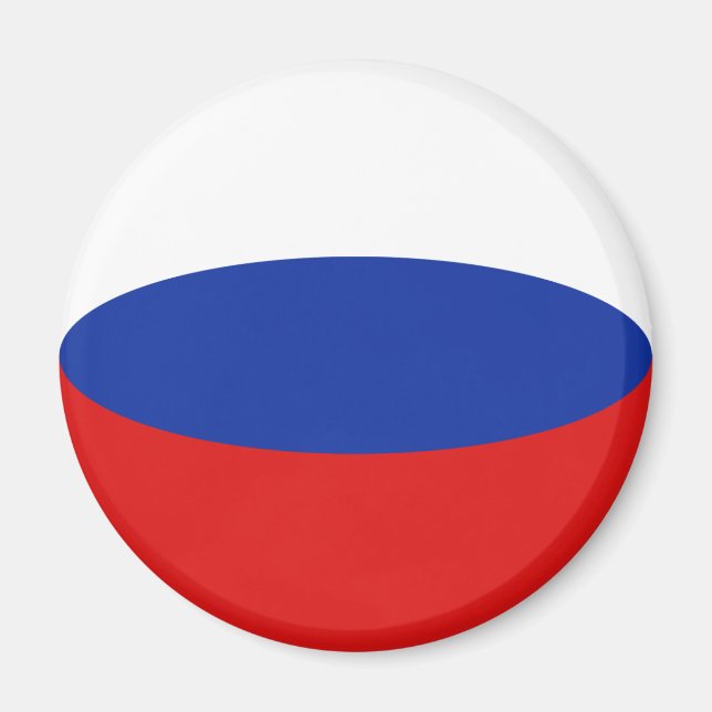 Imã Ímã de Bandeira Olho de Peixe da Rússia (Frente)