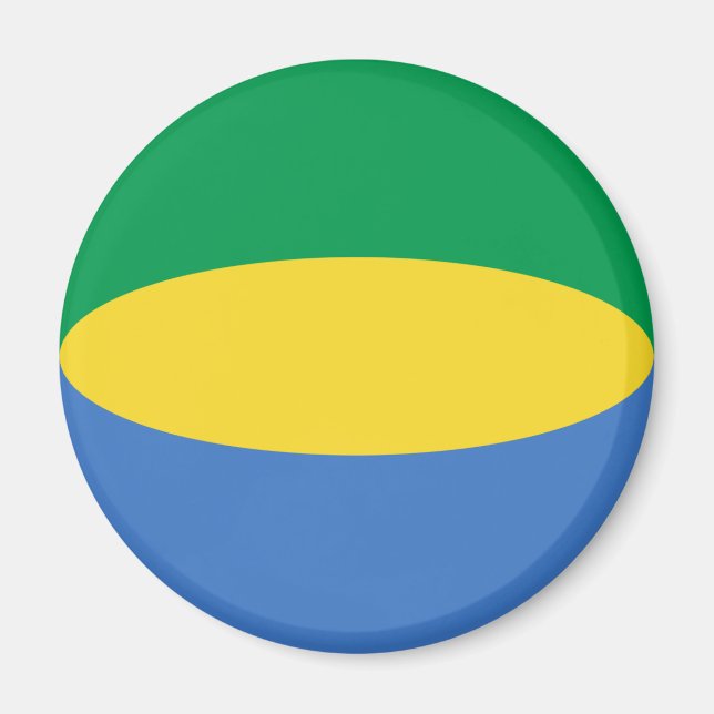 Imã Ímã de Bandeira Olho de Peixe do Gabão (Frente)
