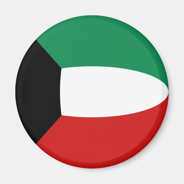 Imã Ímã de Bandeira Olho de Peixe do Kuwait (Frente)