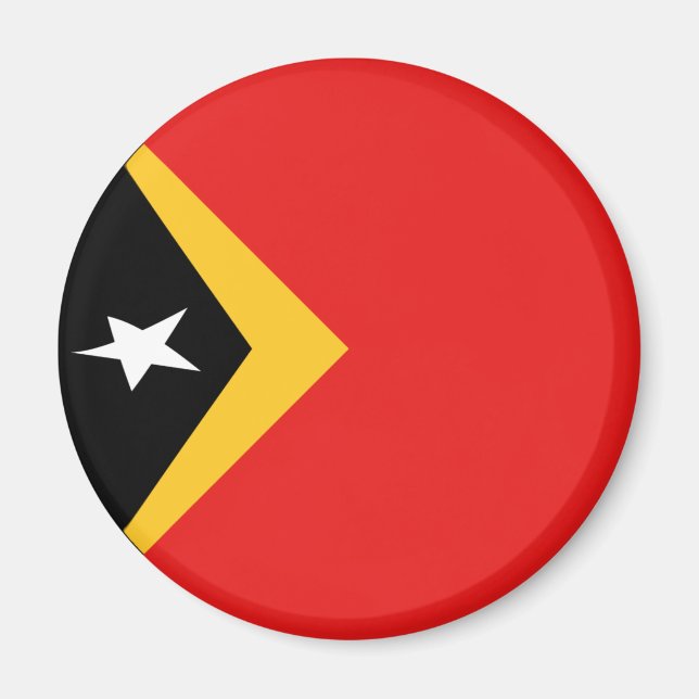 Imã Ímã de Bandeira Olho de Peixe do Timor-Leste (Frente)