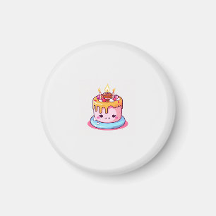 Imã Ímã de bolo kawaii, redondo fofo 