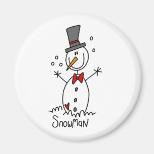 Imã Ímã de Boneco de Neve em Desenho Simples