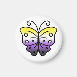 Imã Ímã de Borboleta Orgulho Não Binário