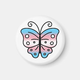 Imã Ímã de Borboleta Orgulho Transgênero